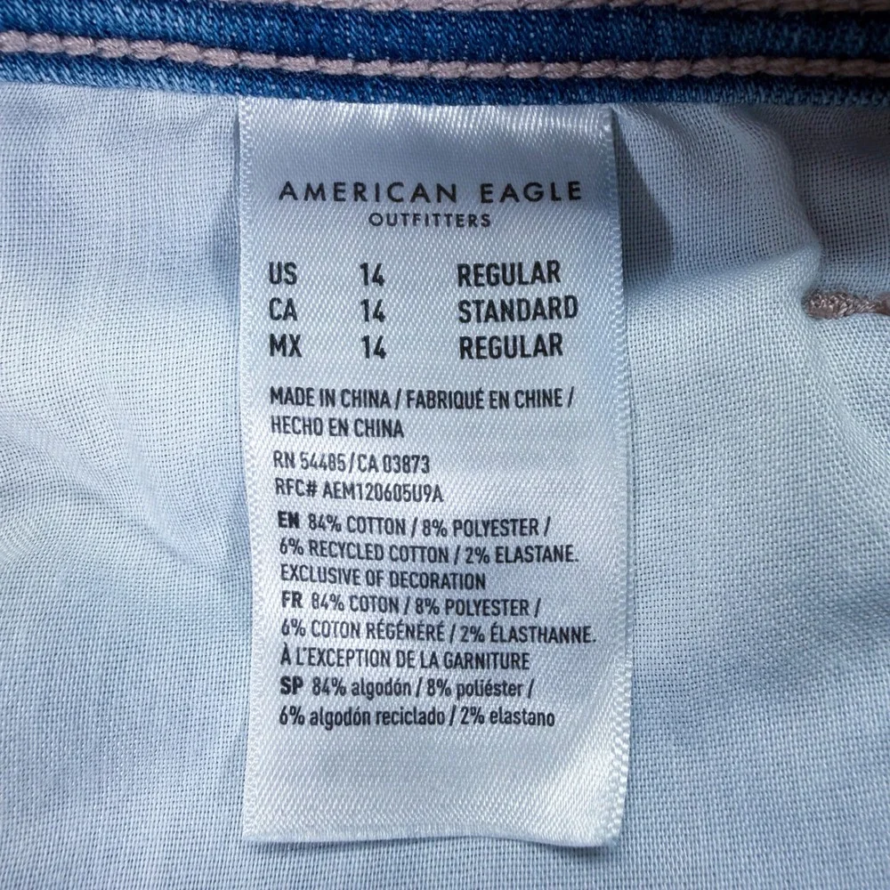 American Eagle Womens Kick Boot Regular Blue Ne(x)t Level Stretch Jeans 14